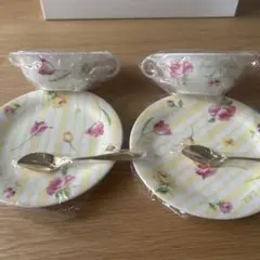 ［新品］Private Label 花柄 ティーカップ＆ソーサー ペアセット