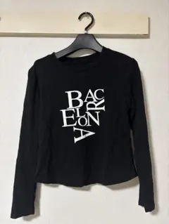 me+em selectBACロゴレタリングスリムライン Ｔシャツ