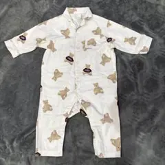 pique クマ柄ロンパース 80-90