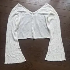 moussy メッシュニット 袖フレア todayful レイヤード 透けのサムネイル
