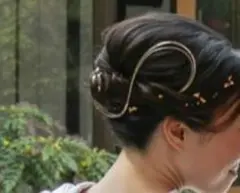 髪飾り　金箔と水引きセット