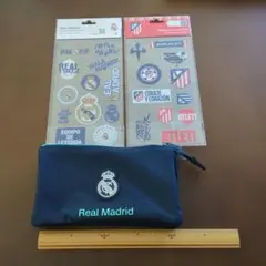 Real Madrid ステッカー 2枚セット ポーチ付き