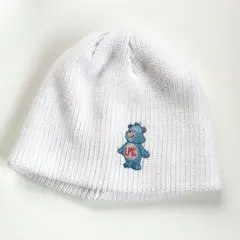 【送料込み】韓国 LMC ニット帽 クマ 刺繍 帽子 ホワイト