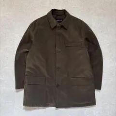 シンプルライフ ハーフコート スエード調 中綿キルティングコート L