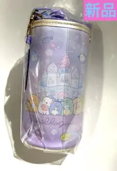 新品　すみっコぐらし　パープル　ペットボトルポーチ　ショルダー付きのサムネイル
