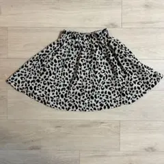ヒョウ柄スカート ゴムウエスト 裏地付き