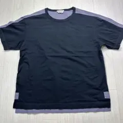 Marni 異素材切り替えTシャツサイズ50 黒xパープルグレーのサムネイル