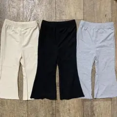 【新品】女の子用フレアパンツ　70㎝3枚セットまとめ売り　春夏長ズボン