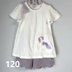 ユニコーン刺繍 Tシャツ　ハーフパンツ 120