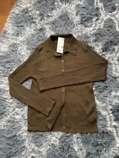 ユニクロ　リブポロカーディガン　サイズL タグ付き未使用