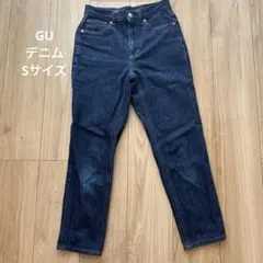 GU ダークブルー ストレートデニム S