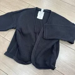 CIAOPANIC TYPY ブラックカーディガン 120 ワッフル生地