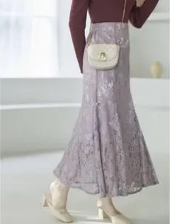 GRL ハイウエストレースマーメイドスカート