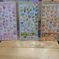 ぷくぷくシール 3シートセット