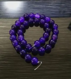 【天然石】アメジスト 10mm ビーズ 1連（37粒） パープル 紫 ブレス素材