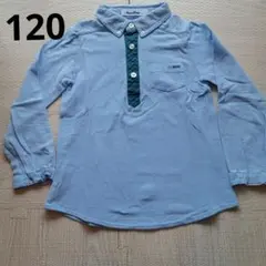 familiar 長袖ポロシャツ 120サイズ ライトブルー