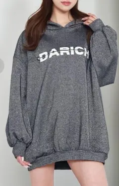 Darich ラメスウェットフーディ （ブラック）