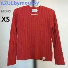 メンズXSサイズ　リブ編みニットセーター