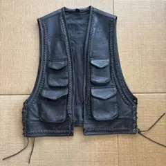 Harley Owners Group レザーベスト 黒 ハーレー HOG ハーレー Harley Owners Group H.O.G. レザーベスト M - メルカリ
