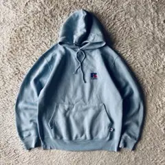 ラッセルアスレチック 90s パーカー M 水色 USA製のサムネイル