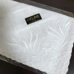 CELINE　刺繍ハンカチ