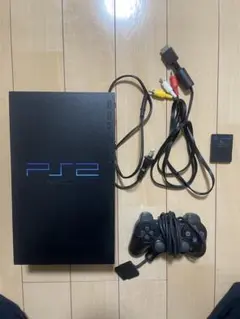 【通電済】PlayStation2+コントローラー+メモリーカード