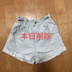 デニムショートパンツ ライトブルー ウエストゴム