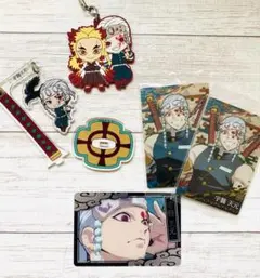 鬼滅の刃 宇髄天元　アクリルスタンド ラバーキーホルダー　ステッカーセット