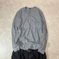 Henley neck Thermal l/s tee y2k archive