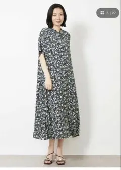 MK MICHEL KLEIN 洗えるロングシャツワンピース　ミッシェルクランのサムネイル