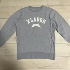 XLARGE グレー クルーネックニットのサムネイル