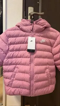 Nike ピンク ダウンコート フード付き