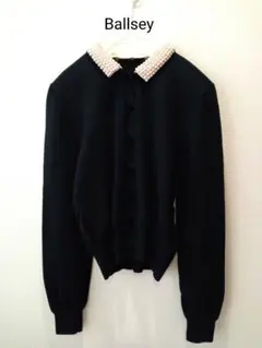 【試着のみ⭐︎タグ付き】Ballsey パール カーディガン セール】 パールコンビ Vネックカーディガン （カーディガン