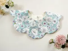 【No.2】ハンドメイド もくもくスタイ 水色花柄