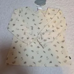 うさぎ柄アイボリーTシャツ 90cm