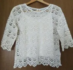 earth music&ecology 五分袖 レーストップス