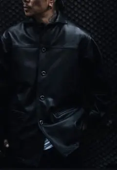 TIMC INC Leather Car Coat レザーカーコート Lサイズのサムネイル