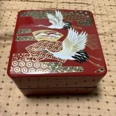 朱塗り 鶴蒔絵 重箱 正方形 - メルカリ