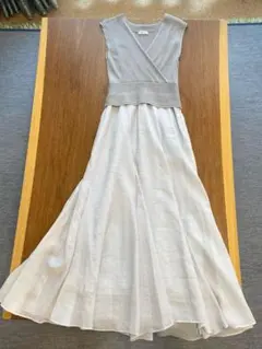 美品⭐︎ FRAY ID カシュクールリブニットコンビワンピース