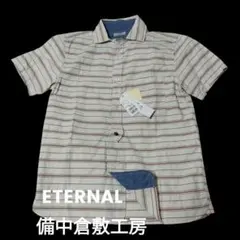 新品未使用タグ付　ETERNALワークシャツ半袖　備中倉敷工房　日本製のサムネイル