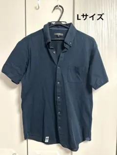 ORIHICA ネイビー 半袖シャツ Lサイズ