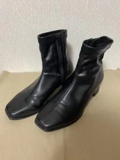 オリエンタルトラフィック　スクエアトゥストレッチブーツ　Lサイズ　ブラック