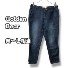 N0613　デニムパンツ　アンクル丈　ネイビー　Ｍ〜Ｌ相当のサムネイル
