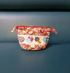 ハート 花柄 可愛い ポーチ ハンドメイド 手作り パッチワーク キルティング