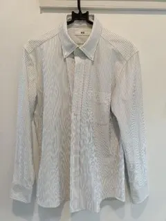 【訳あり】UNIQLO ノンアイロンジャージーストライプシャツ S