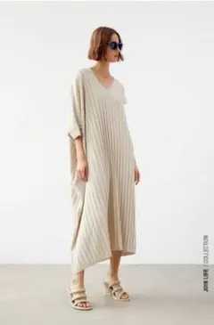 M タグ付き未使用_アシンメトリー_ニットワンピース/ZARA