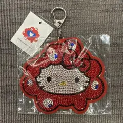 万博　サンリオ　なりきりキラキラレザーキーホルダー　ミャクミャク　ハローキティ