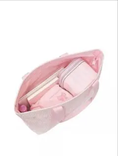 Victoria’s Secret ピンクストライプ トートバッグ 大容量