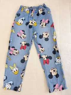 最終値下げ☆H&M ミッキー ミニー　ミッキーフレンズデニムパンツ 128