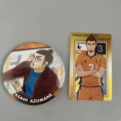 ハイキュー!! 東峰旭 缶バッジ カード 2点セット